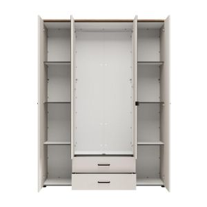 Wardrobe with mirror Lambeth 4K2F2O H207 cashmere-artisan oak color 158X54X208CM