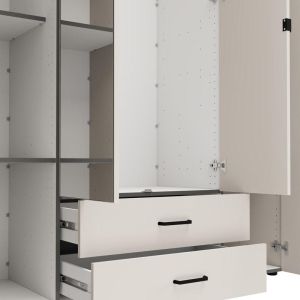 Wardrobe with mirror Lambeth 4K2F2O H207 cashmere-artisan oak color 158X54X208CM