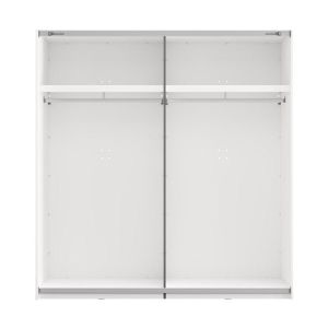 Wardrobe with mirror Salamis 200 Og H205 white color 195X61X205CM
