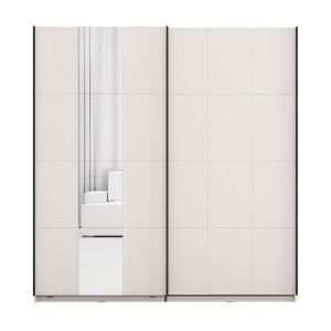 Wardrobe with mirror Salamis 200 Og H205 cashmere color 195X61X205CM