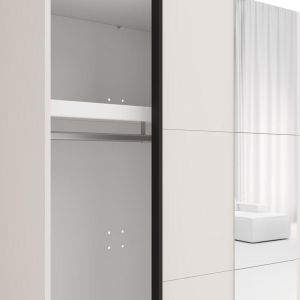 Wardrobe with mirror Salamis 200 Og H205 cashmere color 195X61X205CM