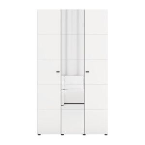 Wardrobe with mirror Salamis 3K1O H207 white color 117X52X208CM
