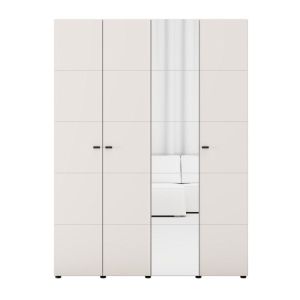 Wardrobe with mirror Salamis 4K1O H207 cashmere color 155X52X208CM