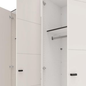 Wardrobe with mirror Salamis 4K1O H207 cashmere color 155X52X208CM