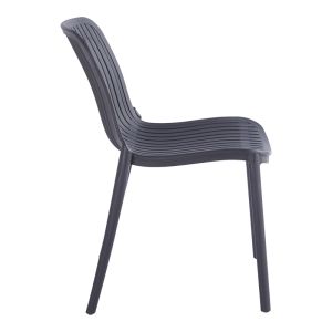Градински стол Teragi, Pp с Uv защита, антрацит, 58X43.5X82СМ
