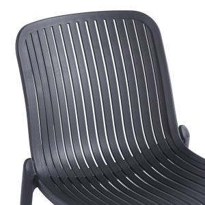 Градински стол Teragi, Pp с Uv защита, антрацит, 58X43.5X82СМ