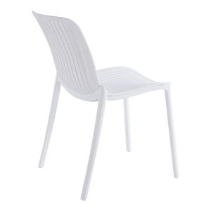 Градински стол Teragi, Pp с Uv защита, бял, 58X43.5X82СМ