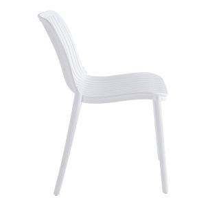 Градински стол Teragi, Pp с Uv защита, бял, 58X43.5X82СМ