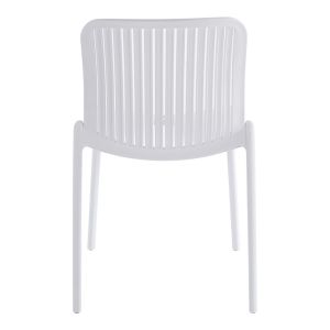 Градински стол Teragi, Pp с Uv защита, бял, 58X43.5X82СМ