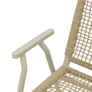 Градински стол Weave , алуминий в бежово - Pe въже в естествен нюанс 57X63X86СМ