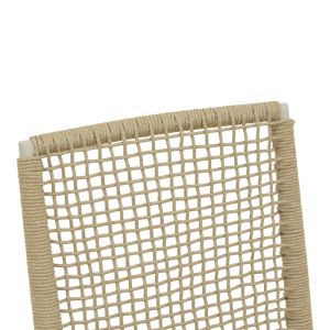 Градински стол Weave , алуминий в бежово - Pe въже в естествен нюанс 57X63X86СМ