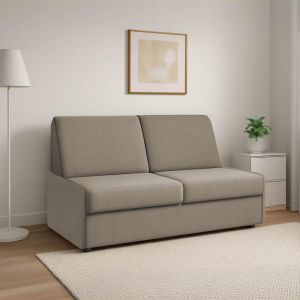 Two-seater sofa bed New Orelia beige-brown color 164X92X85CM