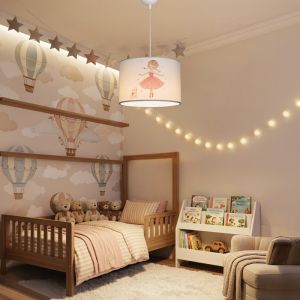 Children's chandelier Ballerina Led E27 multi-colored Pvc D30X20CM