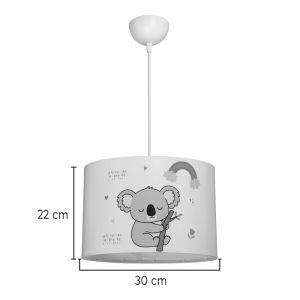 Children's chandelier Koala Led E27 multi-colored Pvc D30X20CM