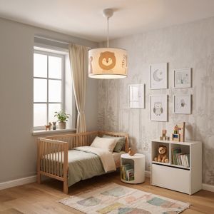 Children's chandelier Safari Led E27 multi-colored Pvc D30X20CM