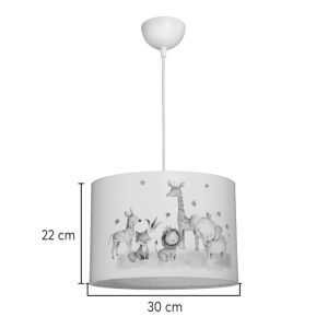 Children's chandelier Tots Led E27 multi-colored Pvc D30X20CM
