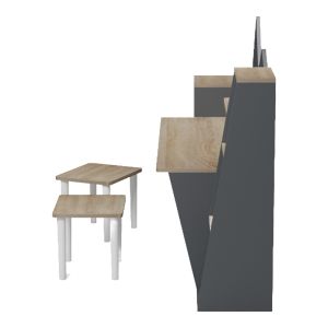 Children's desk with stool Dualto Sonoma-anthracit 180X30X93.6CM