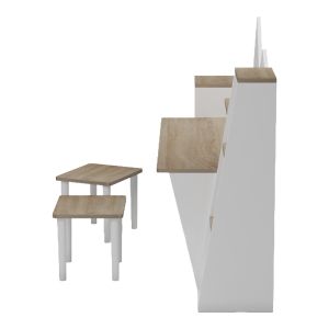 Children's desk with stool Dualto Sonoma-white 180X30X93.6CM
