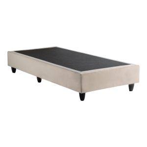 Единично легло Pakda кремаво кадифе 90X200СМ