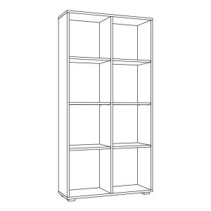 Bookcase Smart 8P Artisan Color 74X25X146CM