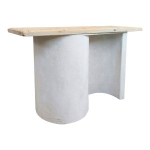 Console table Jeckie Fir-mdf oak-white 120X38X80CM