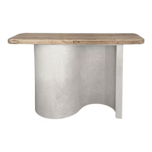 Console table Jeckie Fir-mdf oak-white 120X38X80CM