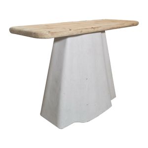Loberta Console Table Made of Fir - Mdf in Natural Ecru Color 120X38X81CM