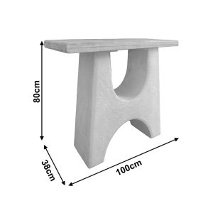 Console table Marila made of fir - MDF in natural ecru color 100X38X80CM