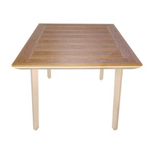 Маса Synergy алуминий капучино-шперплат естествен цвят 80X80X74СМ