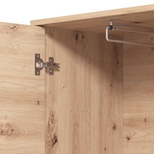 Hallway furniture Laval P1 Og Artisan oak - black color 55X40X193CM