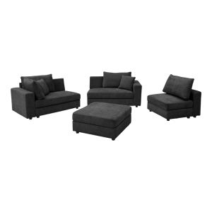 Multimodal sofa Navaro anthracite fabric 281X256X85CM
