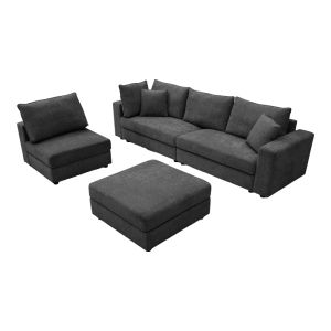 Multimodal sofa Navaro anthracite fabric 281X256X85CM