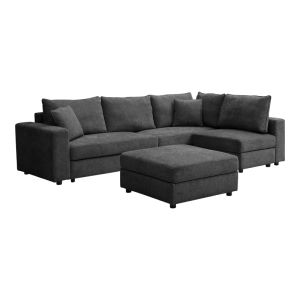 Multimodal sofa Navaro anthracite fabric 281X256X85CM