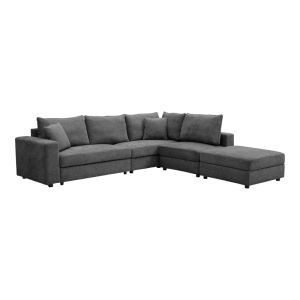 Multimodal sofa Navaro anthracite fabric 281X256X85CM