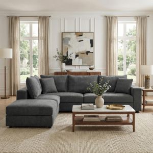 Multimodal sofa Navaro anthracite fabric 281X256X85CM