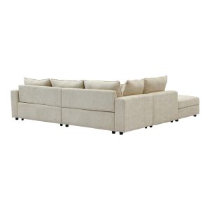Multimodal sofa Navaro beige fabric 281X256X85CM