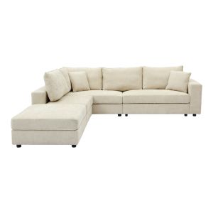 Multimodal sofa Navaro beige fabric 281X256X85CM
