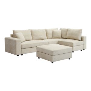 Multimodal sofa Navaro beige fabric 281X256X85CM