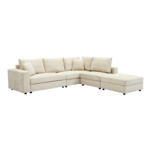 Multimodal sofa Navaro beige fabric 281X256X85CM