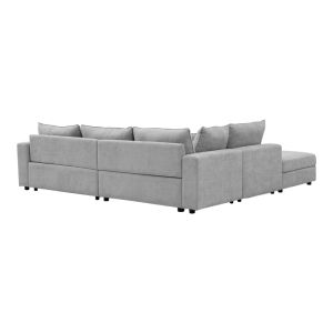 Multimodal sofa Navaro gray fabric 281X256X85CM