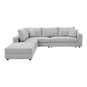 Multimodal sofa Navaro gray fabric 281X256X85CM