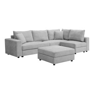Multimodal sofa Navaro gray fabric 281X256X85CM