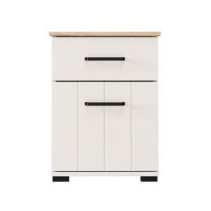 Lambeth bedside table NO1F1V cashmere-colored oak Artisan 41X41X54CM