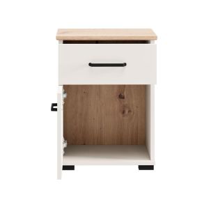 Lambeth bedside table NO1F1V cashmere-colored oak Artisan 41X41X54CM