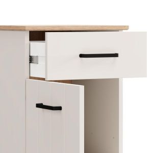 Lambeth bedside table NO1F1V cashmere-colored oak Artisan 41X41X54CM