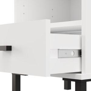 Bedside table Salamis NO1F white color 39X35X45CM