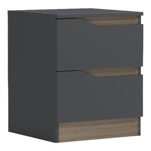 Bedside table Verena anthracite-sonoma 40X40X50CM