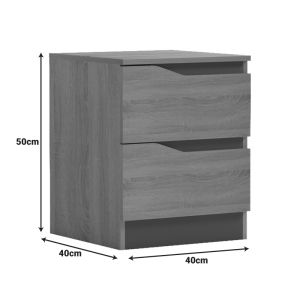 Bedside table verena sonoma 40X40X50CM