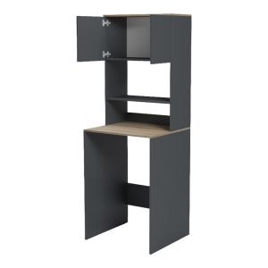 Office desk with shelf Chaxe anthracite-sonoma 65X32.5X183.6CM