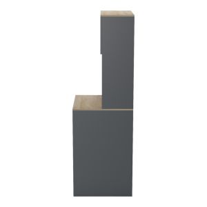 Office desk with shelf Chaxe anthracite-sonoma 65X32.5X183.6CM